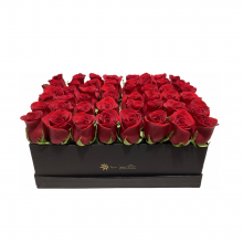 48 Rosas en Fina Caja Tu Jardin